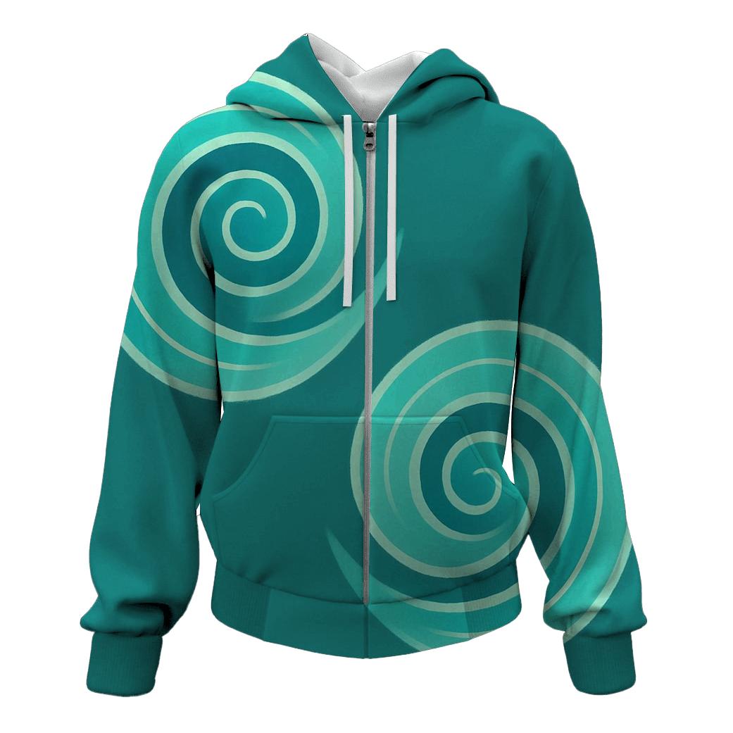Diagonal Spiral Pair pullover hoodies