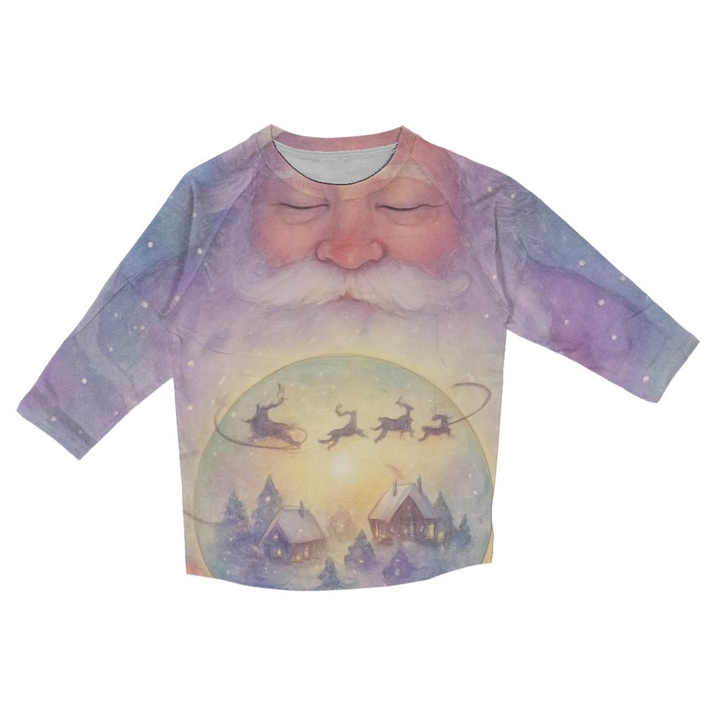 Pocket Planet Santa designer 3/4 sleeve blouses