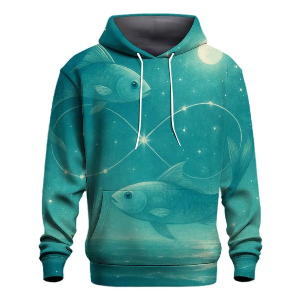 Pisces Cosmic Fish Dream Scene hoodie designs