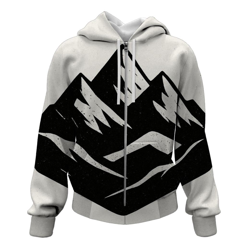 Monochrome Mountain Icon custom hoodies