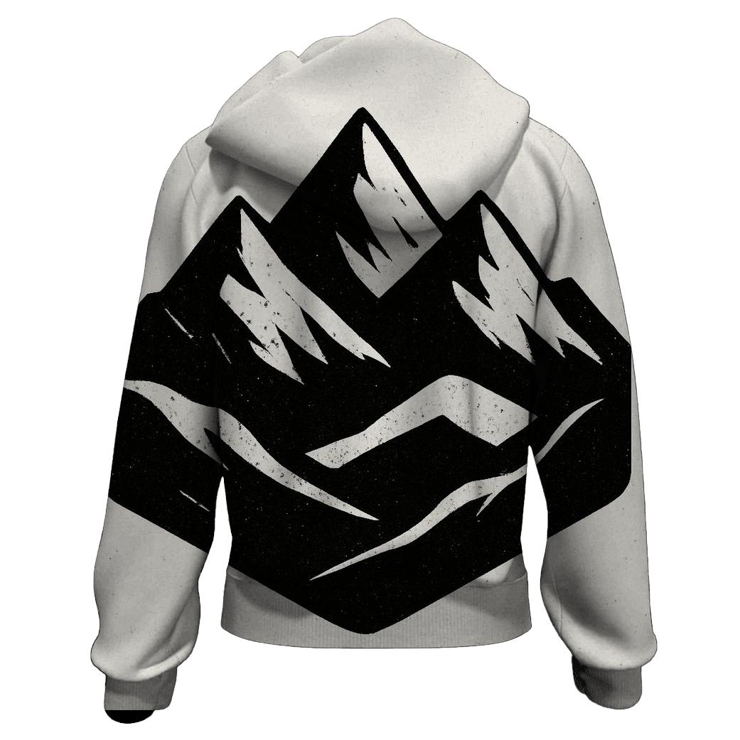 Monochrome Mountain Icon custom hoodies
