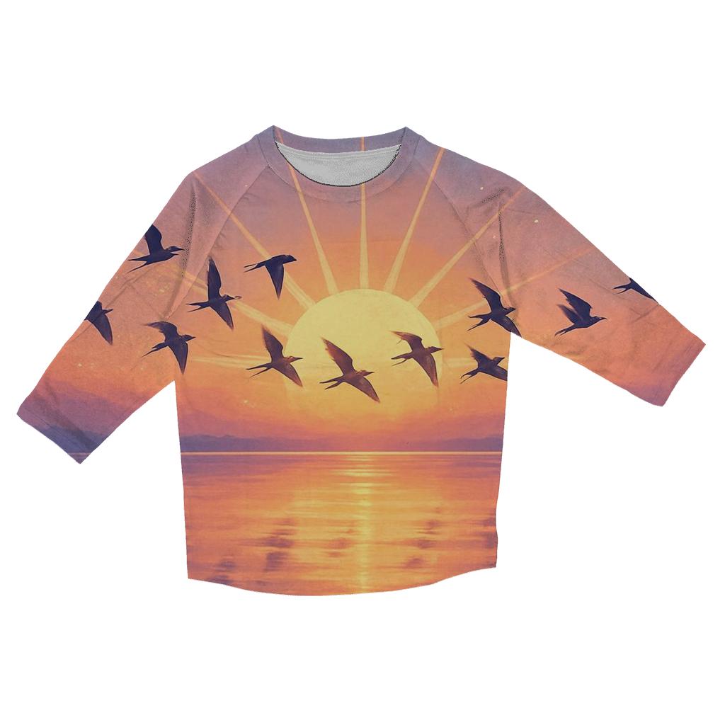 Peach Winged Passage stylish quarter sleeve tops