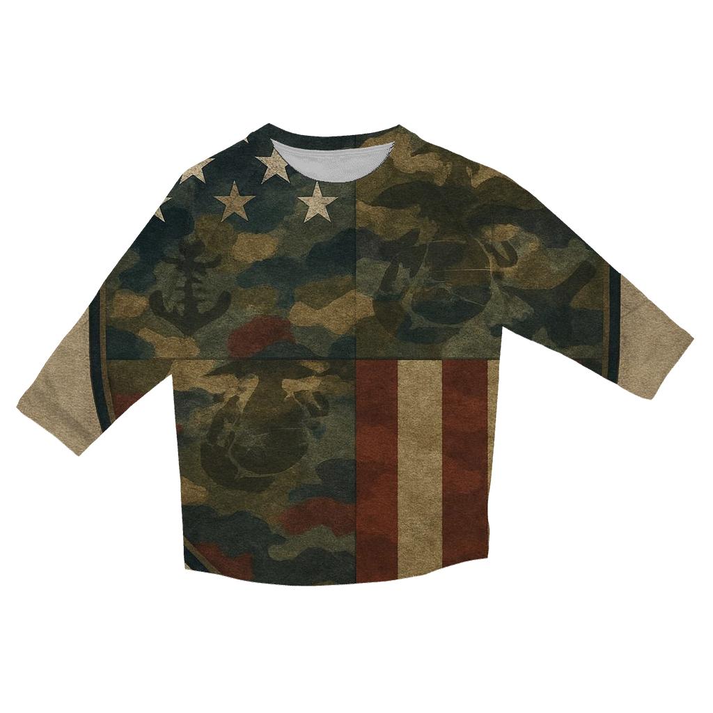 Camouflage Union casual three quarter sleeve shirts