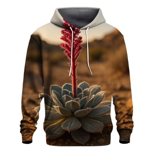 Desert Succulent Bloom At Golden Hour premium hoodies