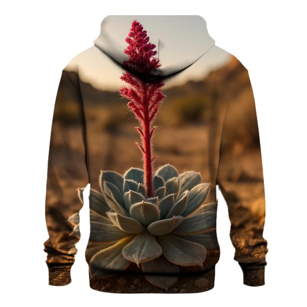 Desert Succulent Bloom At Golden Hour premium hoodies
