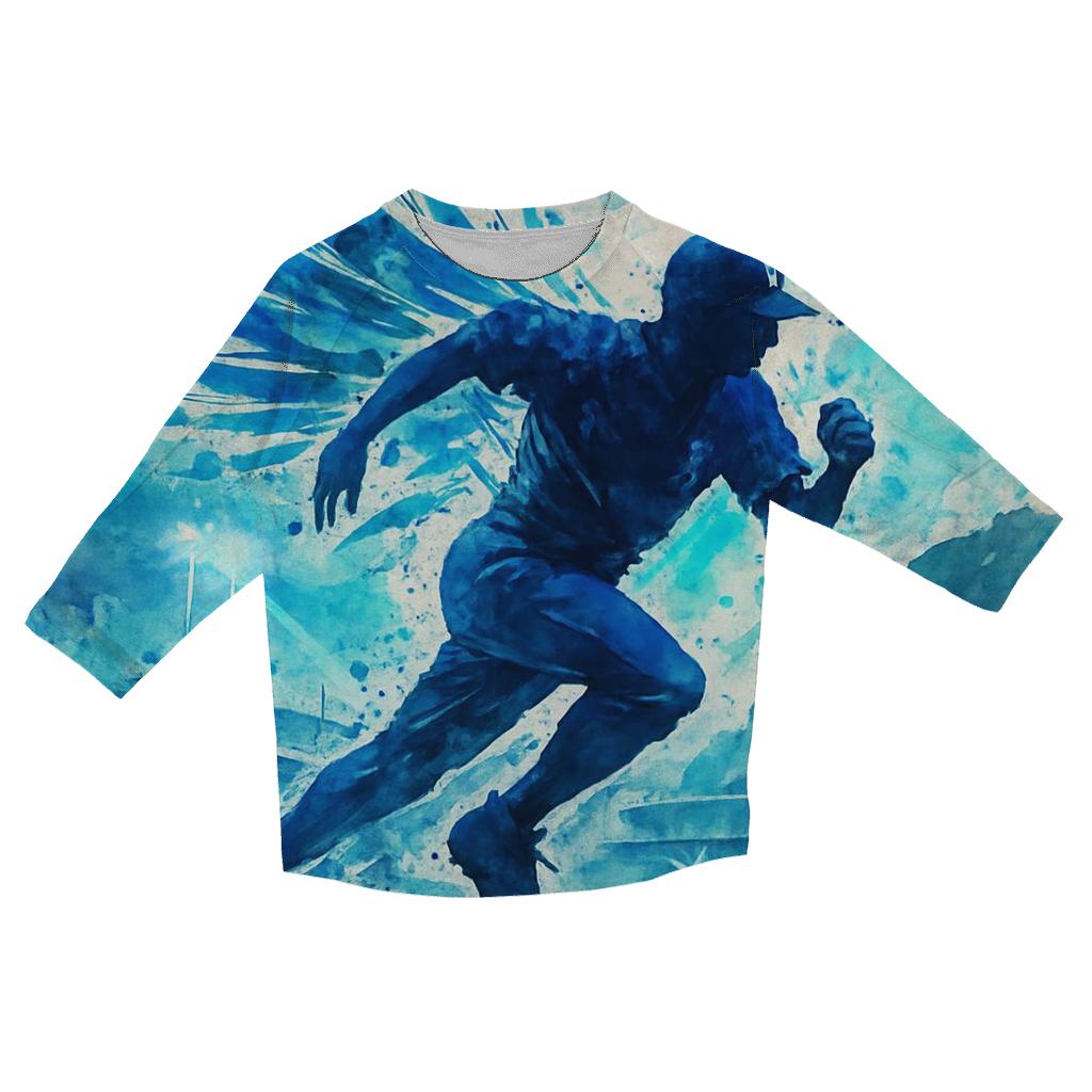 Winged Speed Silhouette casual three quarter sleeve shirts