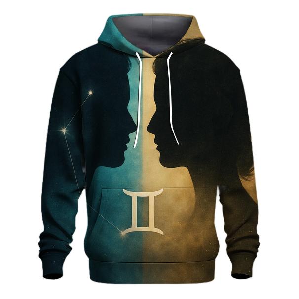 Gemini Twin Nebula Portrait lightweight hoodies