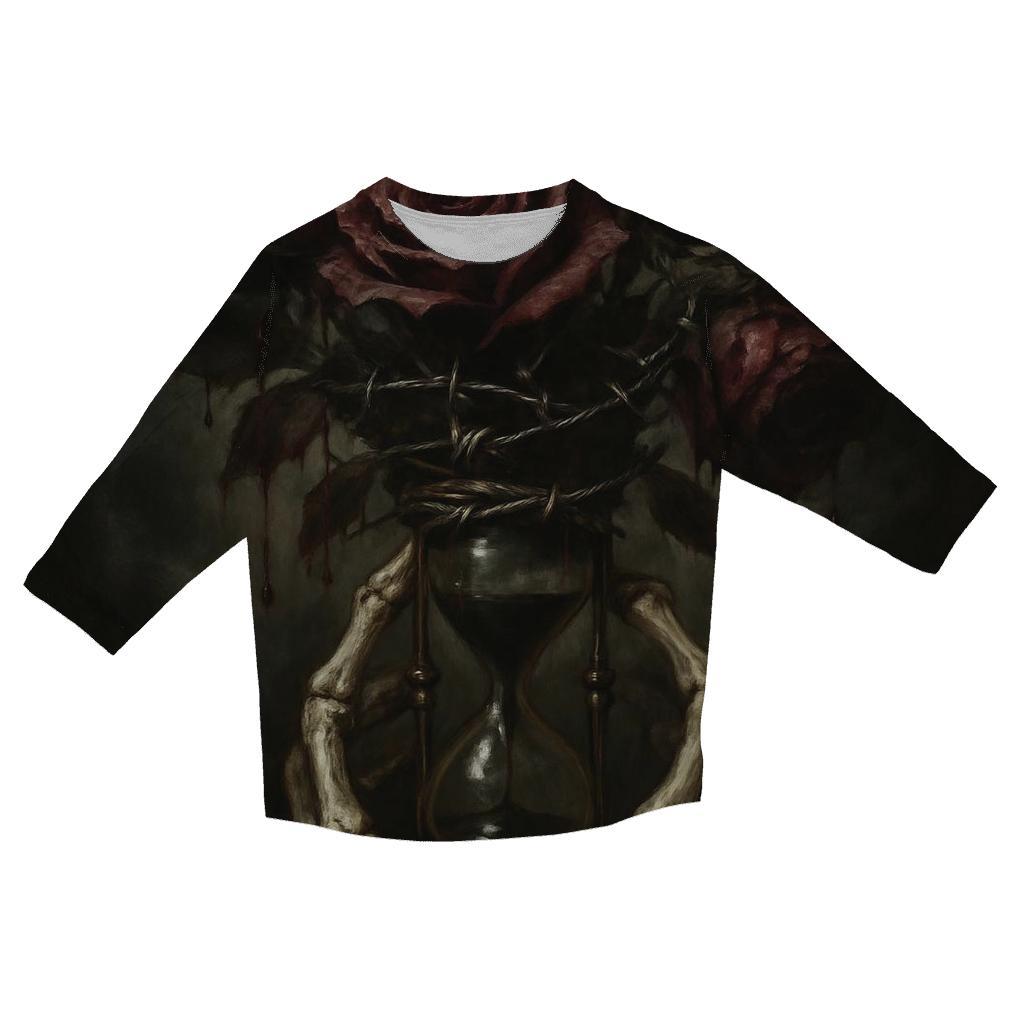 Bleeding Rose Reliquary stylish quarter sleeve tops