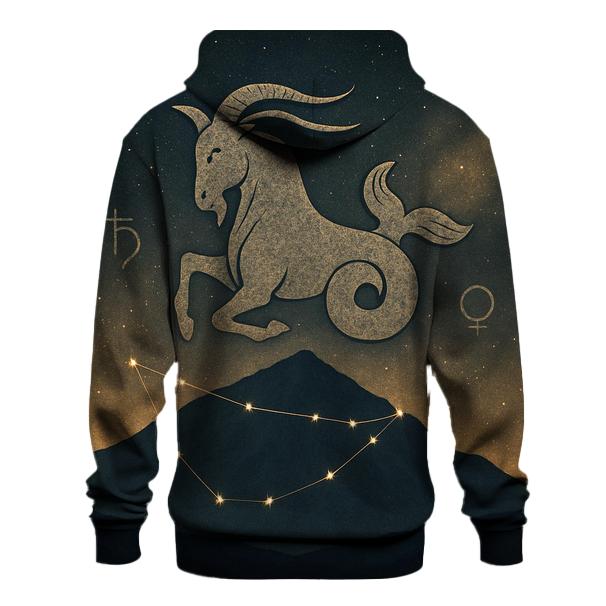 Capricorn Mountain Goat Nebula graphic hoodies