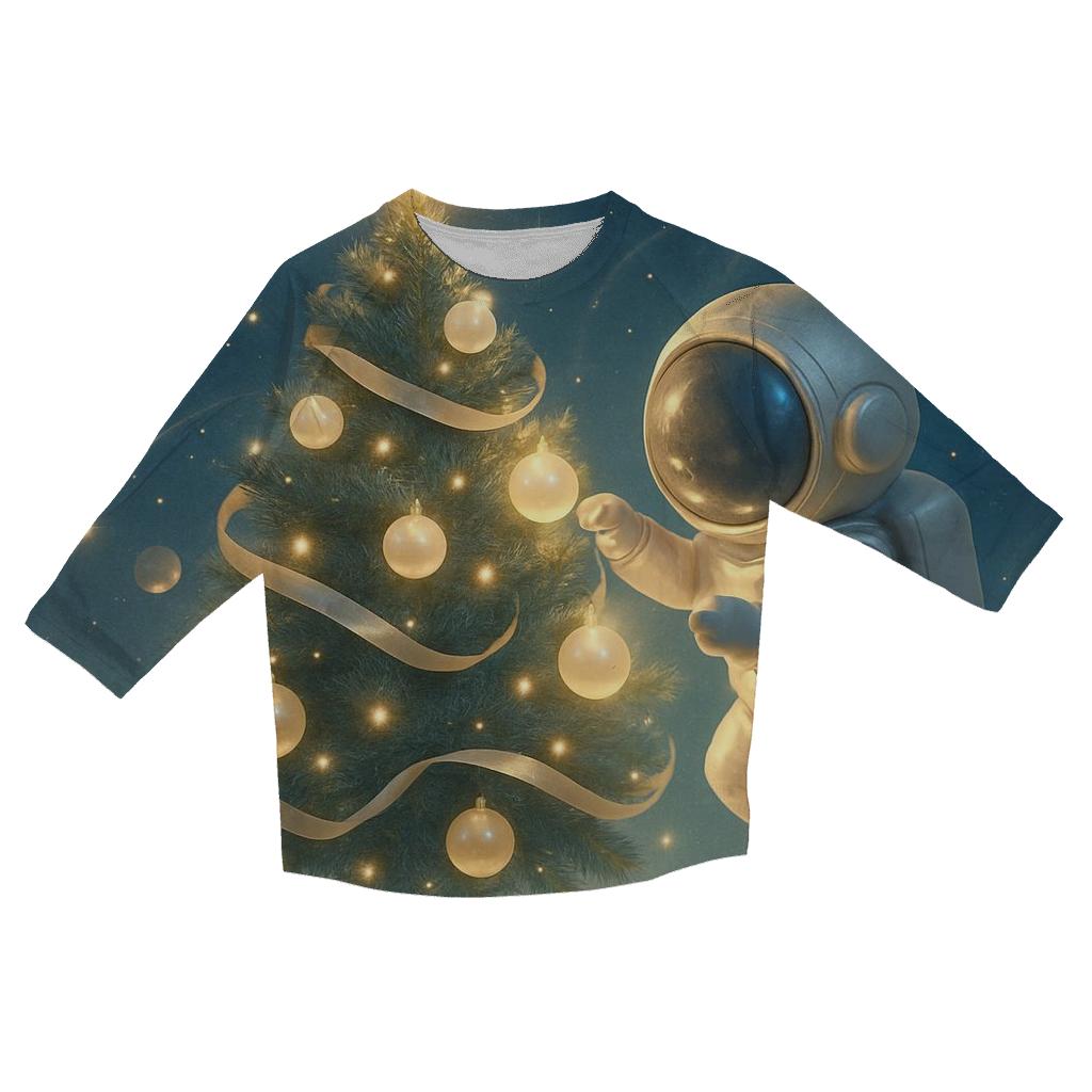 Ornament Astronaut Tree Tinkering designer 3/4 sleeve blouses