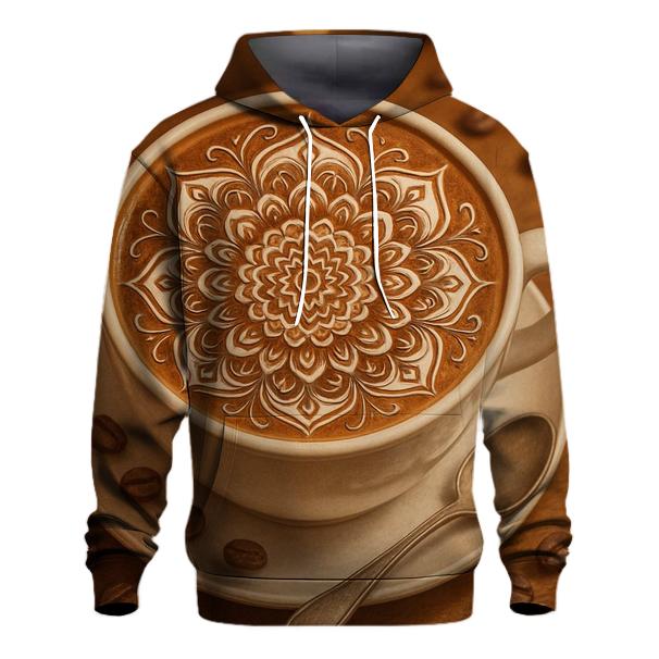 Latte Swirl Mandala hoodie designs