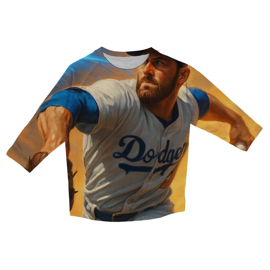 Dodger Dawn Pitch personalized 3/4 sleeve tees