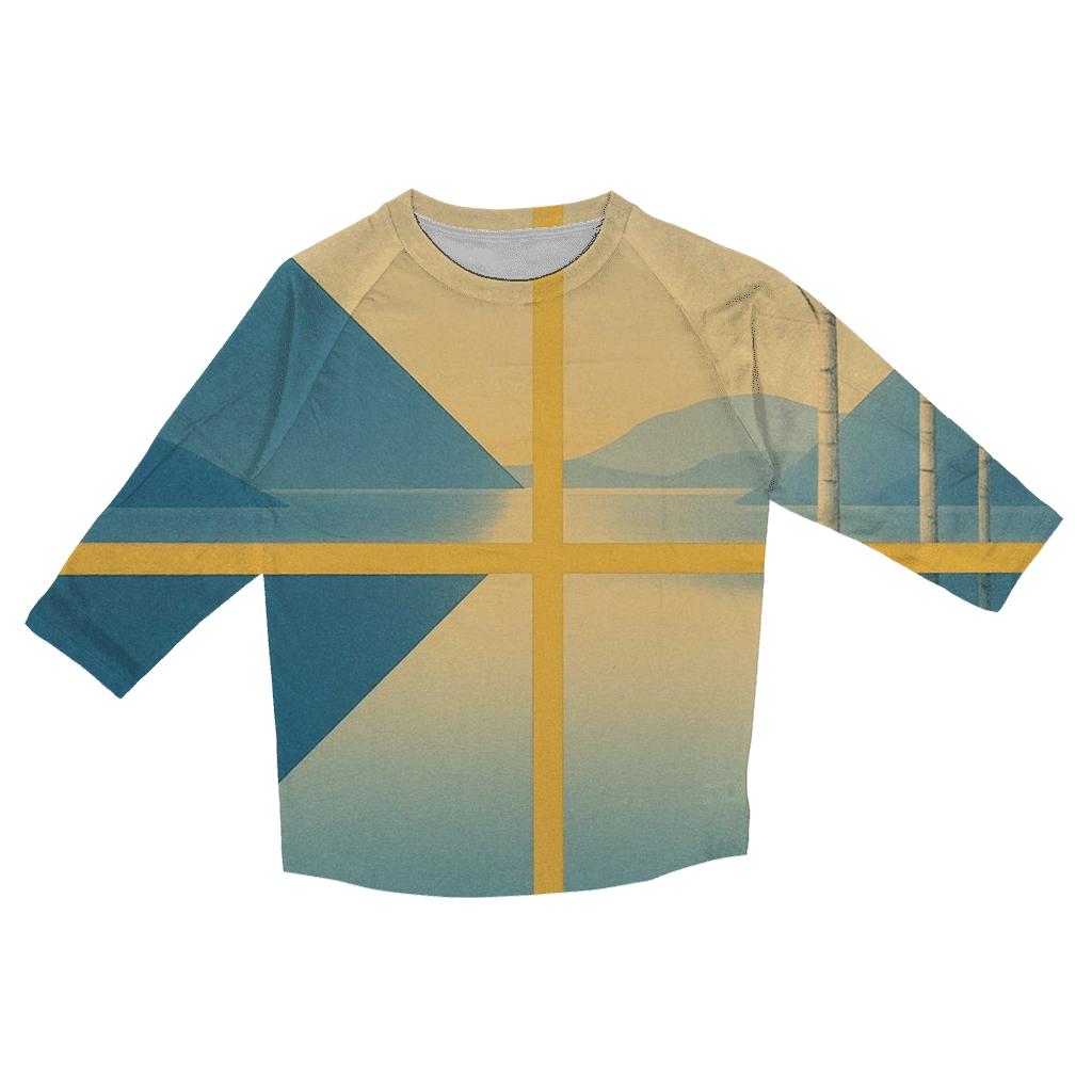 Nordic Lake Sweden casual three quarter sleeve shirts