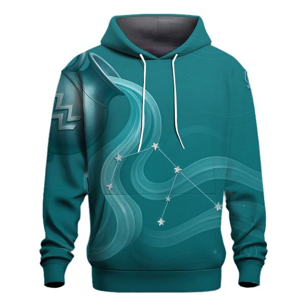 Aquarius Water Bearer Wave Chart lightweight hoodies