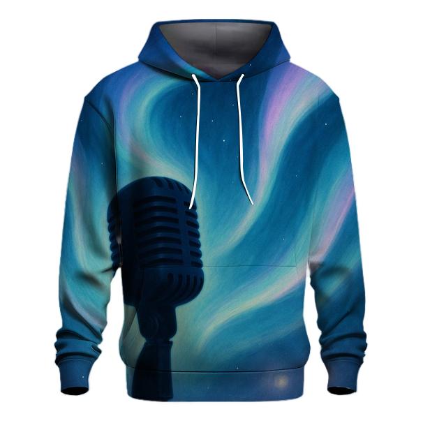 Microphone Aurora embroidered hoodies