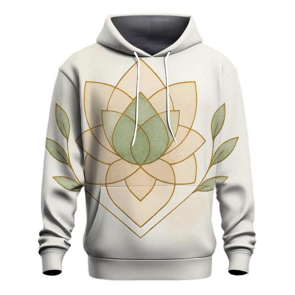 Organic Geometry Bloom printed hoodies