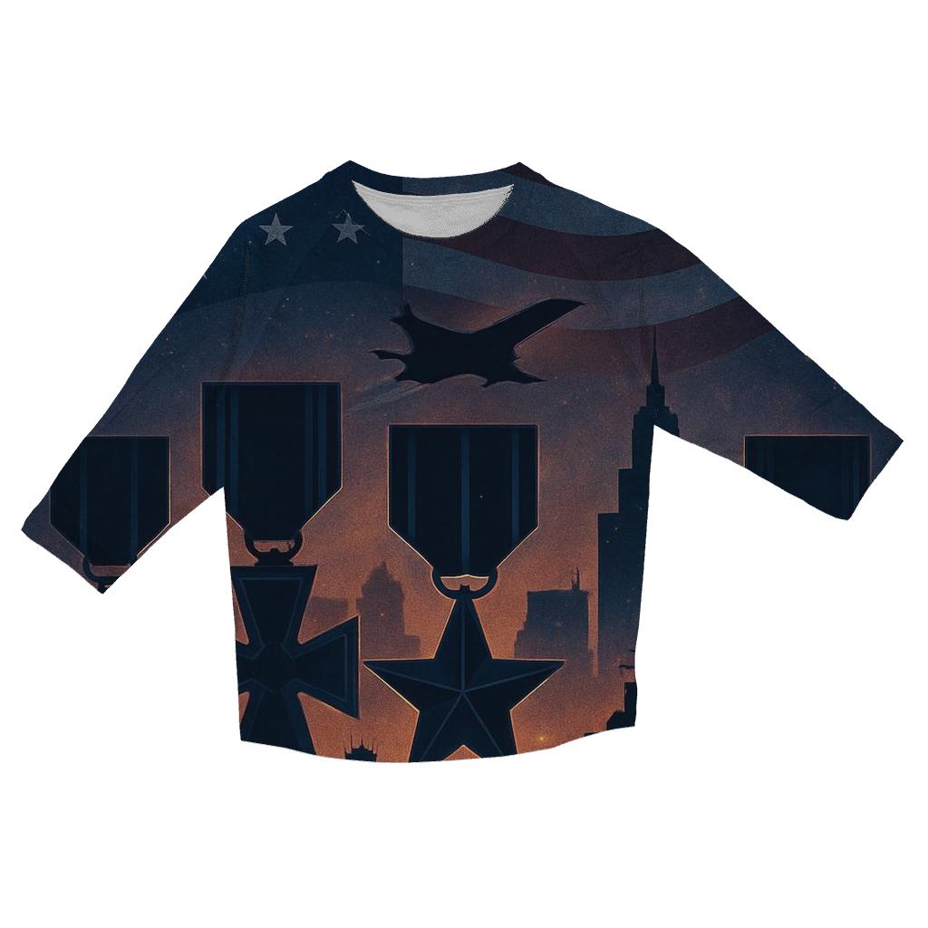 Veteran Skyline cotton quarter sleeve shirts