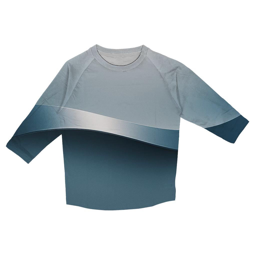 Metallic Horizon Ribbon trendy 3/4 sleeve tops