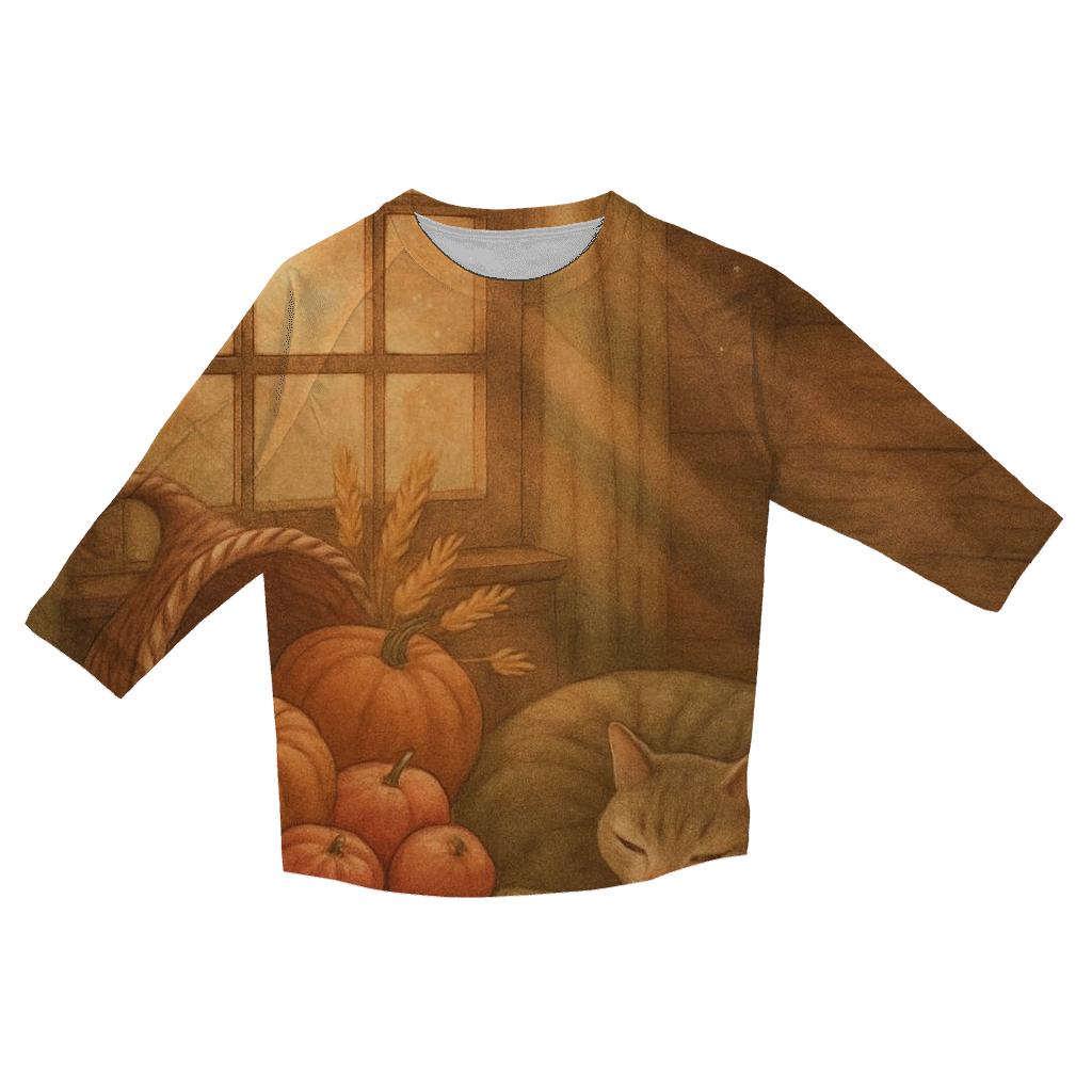 Cozy Cabin Cornucopia Nook casual three quarter sleeve shirts