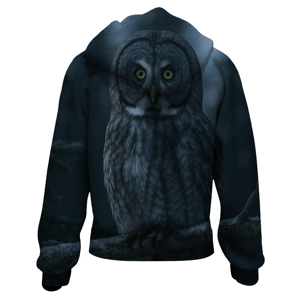 Boreal Crown Great Gray Owl hoodie trends