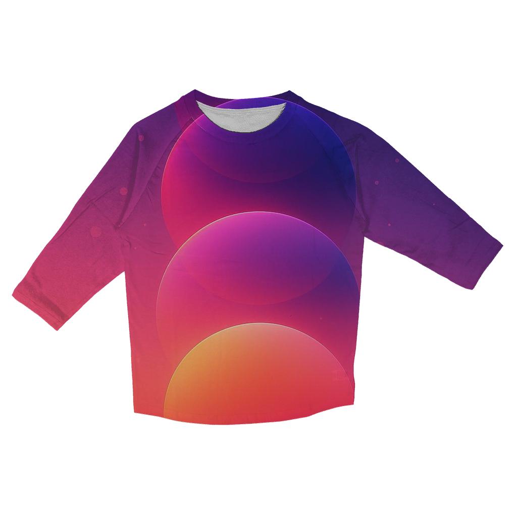 Sunset Geometry Drift casual three quarter sleeve shirts