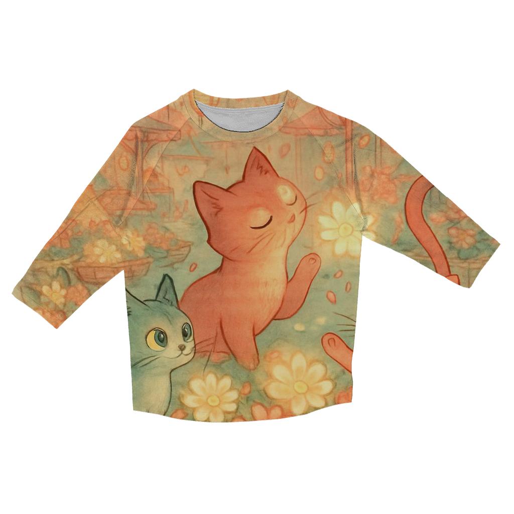 Flower Market Mystic Kittens personalized 3/4 sleeve tees
