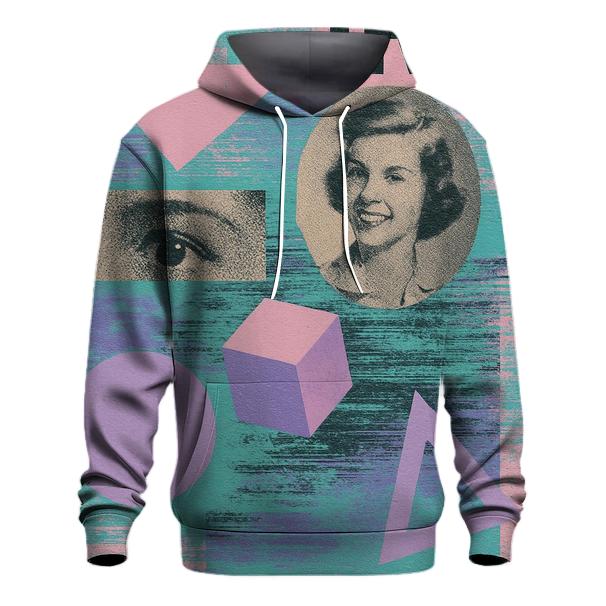 Abstract Vaporwave Collage zip-up hoodies