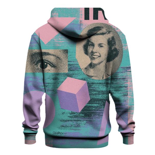 Abstract Vaporwave Collage zip-up hoodies
