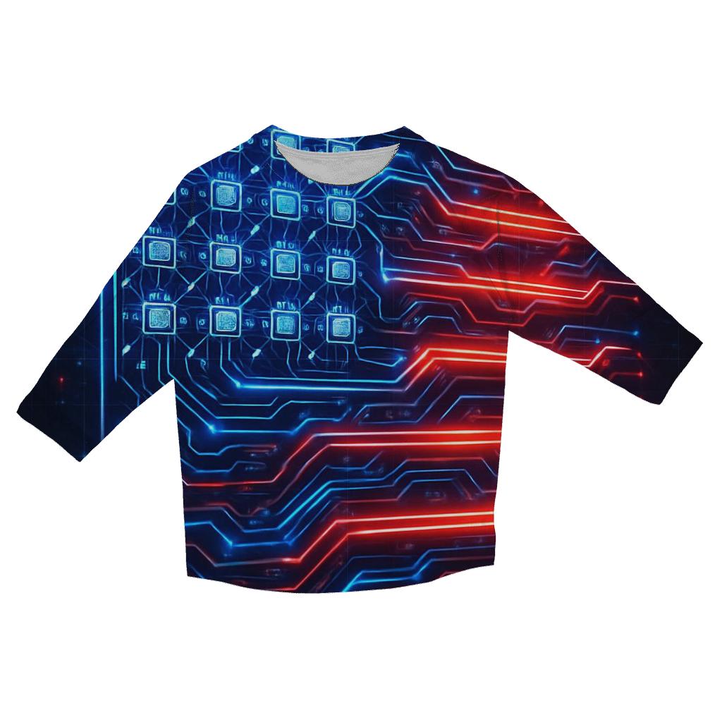 Digital Patriot Circuit custom 3/4 sleeve shirts