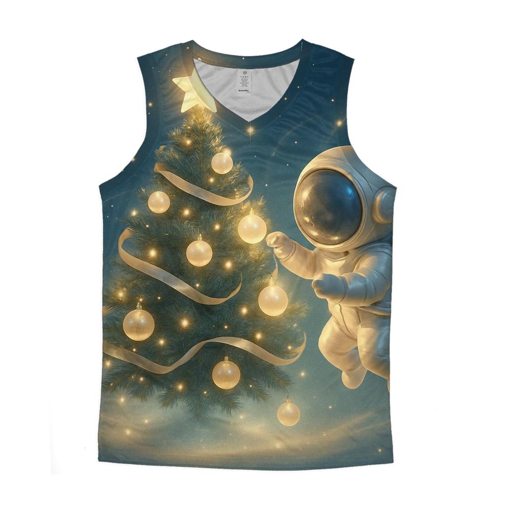 Ornament Astronaut Tree Tinkering casual summer tank tops