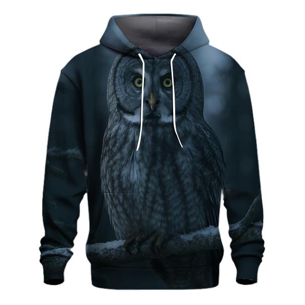 Boreal Crown Great Gray Owl custom hoodies