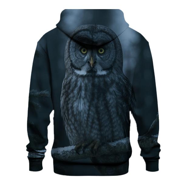 Boreal Crown Great Gray Owl custom hoodies