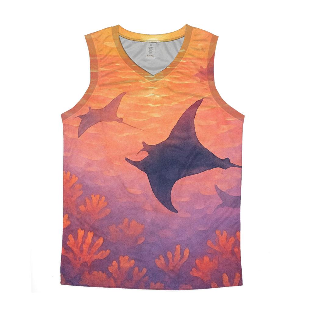 Golden Reef Sundown designer workout tanks
