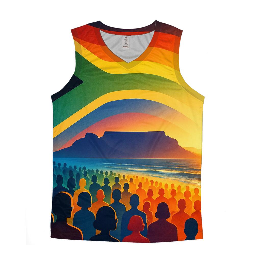 Rainbow Unity South Africa personalized athletic tanks