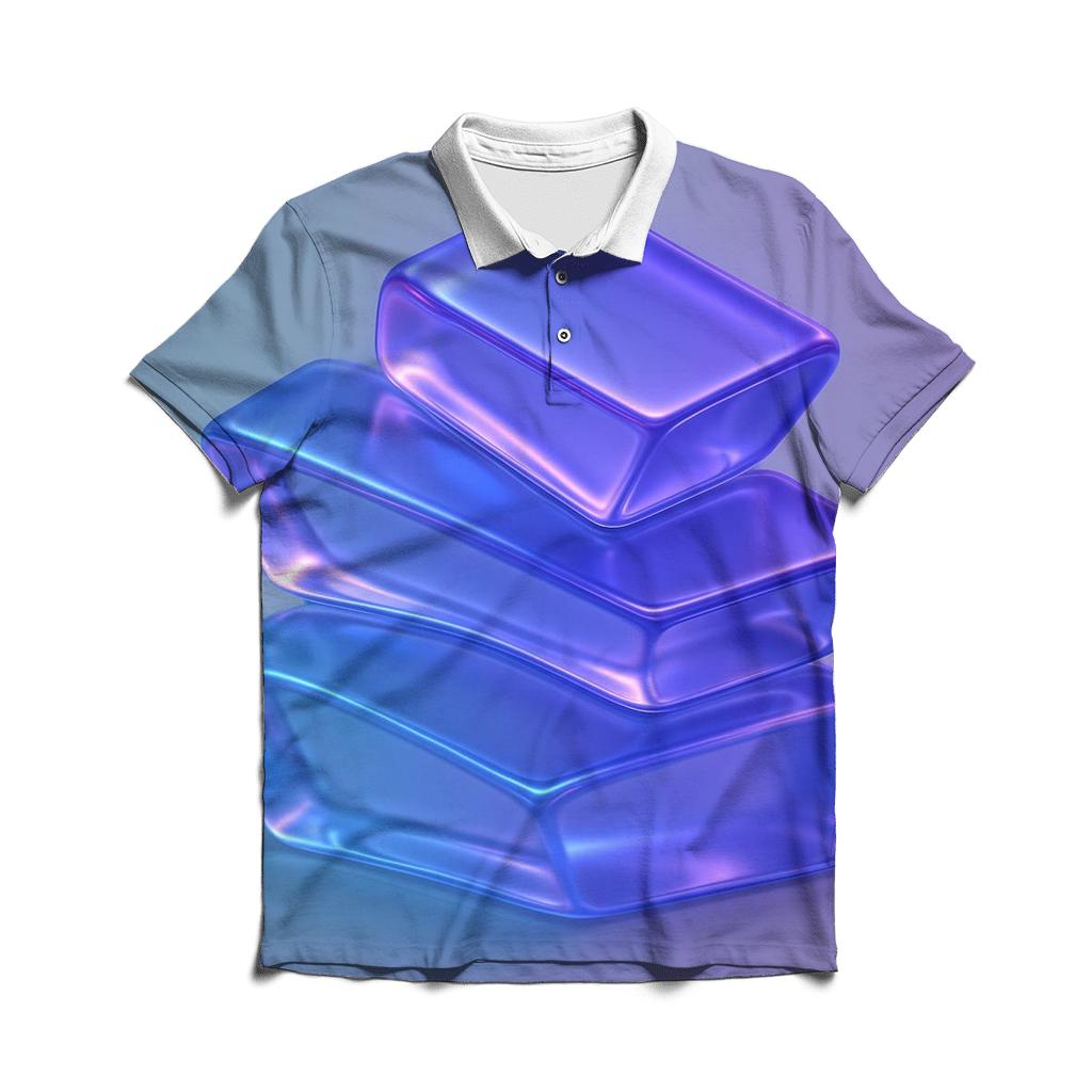 Glass Tide Geometry stylish collar polo tees