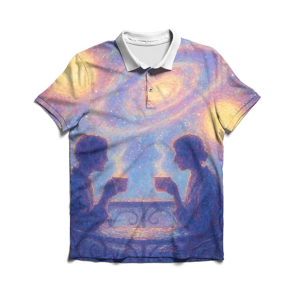 Tea With The Binary Suns personalized polo shirts