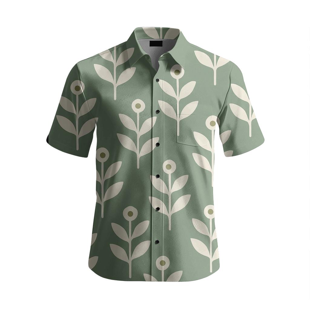 Botanical Spray Repeat stylish threadwork shirts