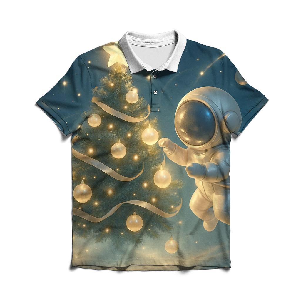 Ornament Astronaut Tree Tinkering branded logo polo shirts
