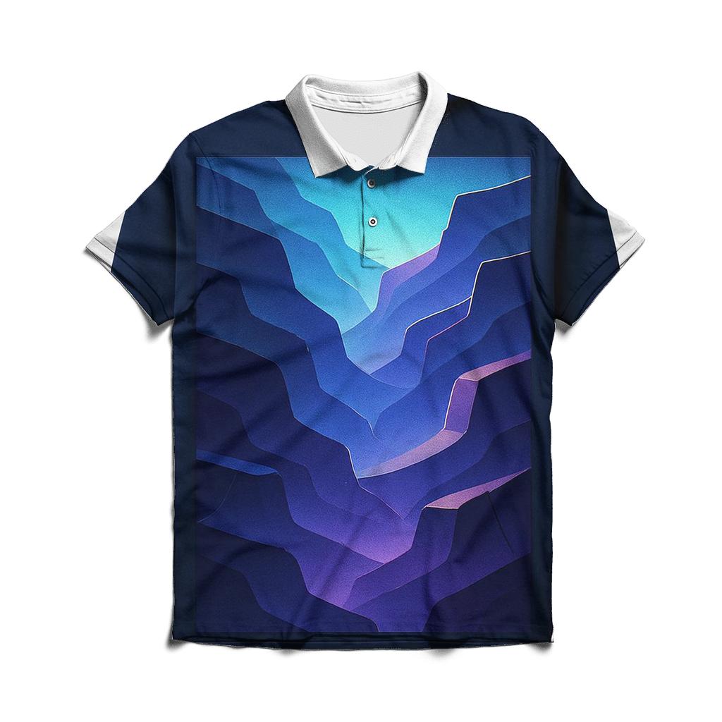 Chromatic Canyon Fade custom polo shirts