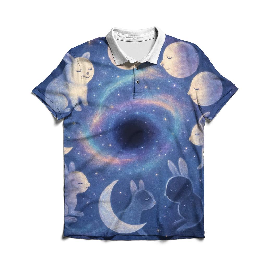 Moon Phase Menagerie premium cotton polo shirts