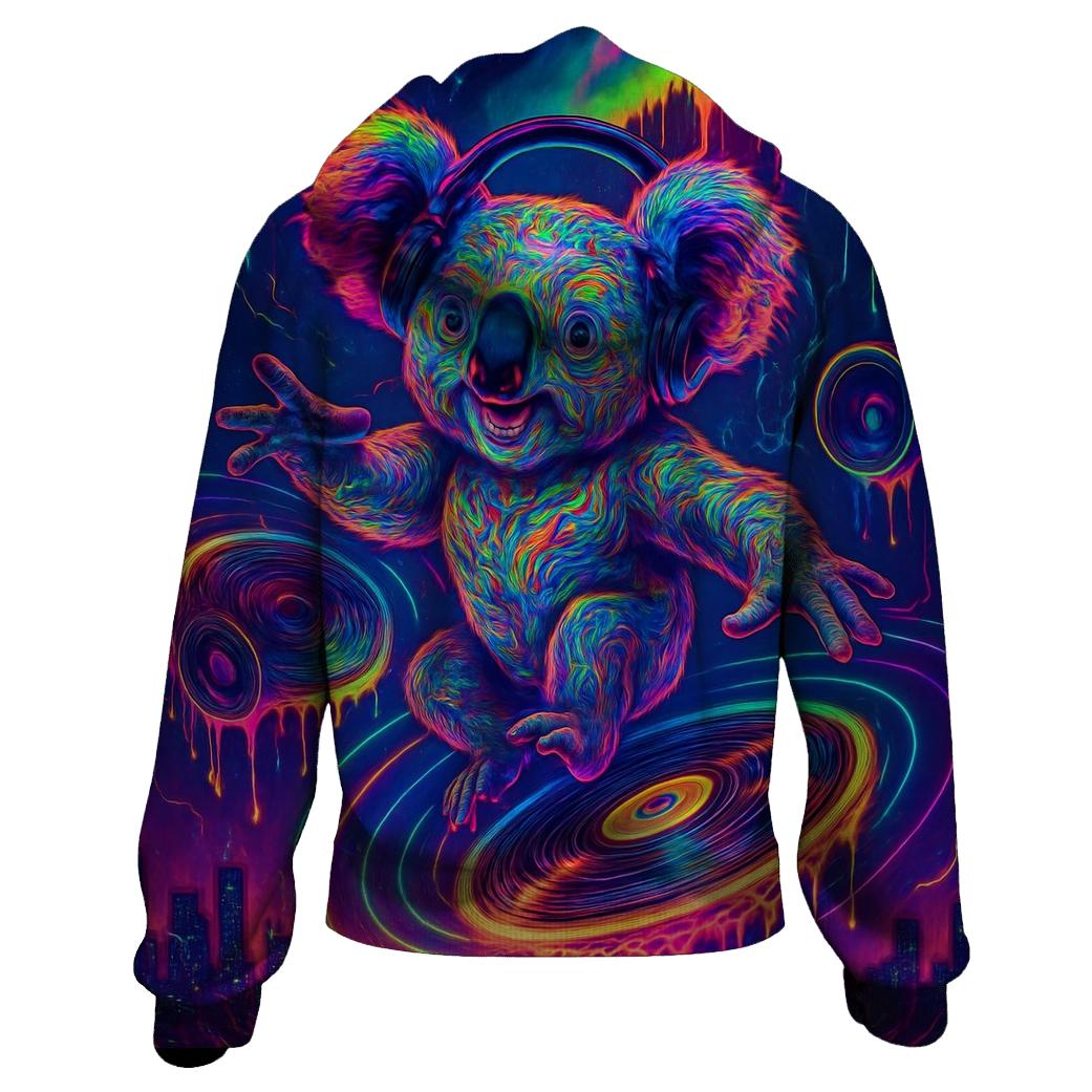 Neon Koala Conductor zip-up hoodies