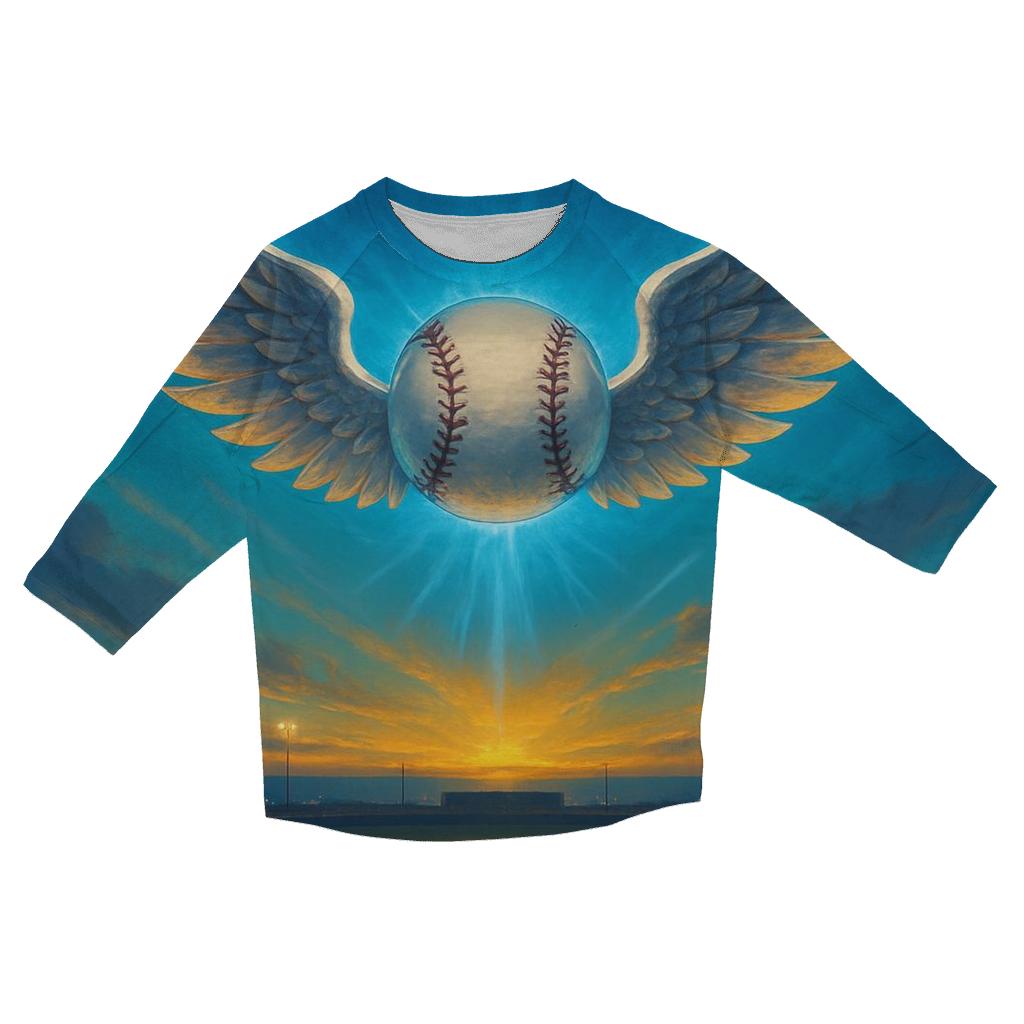 Soaring Diamond Blue Jays casual three quarter sleeve shirts