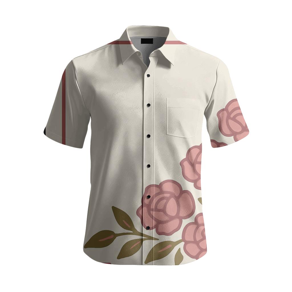 Vintage Floral Corner Motif premium embroidered apparel