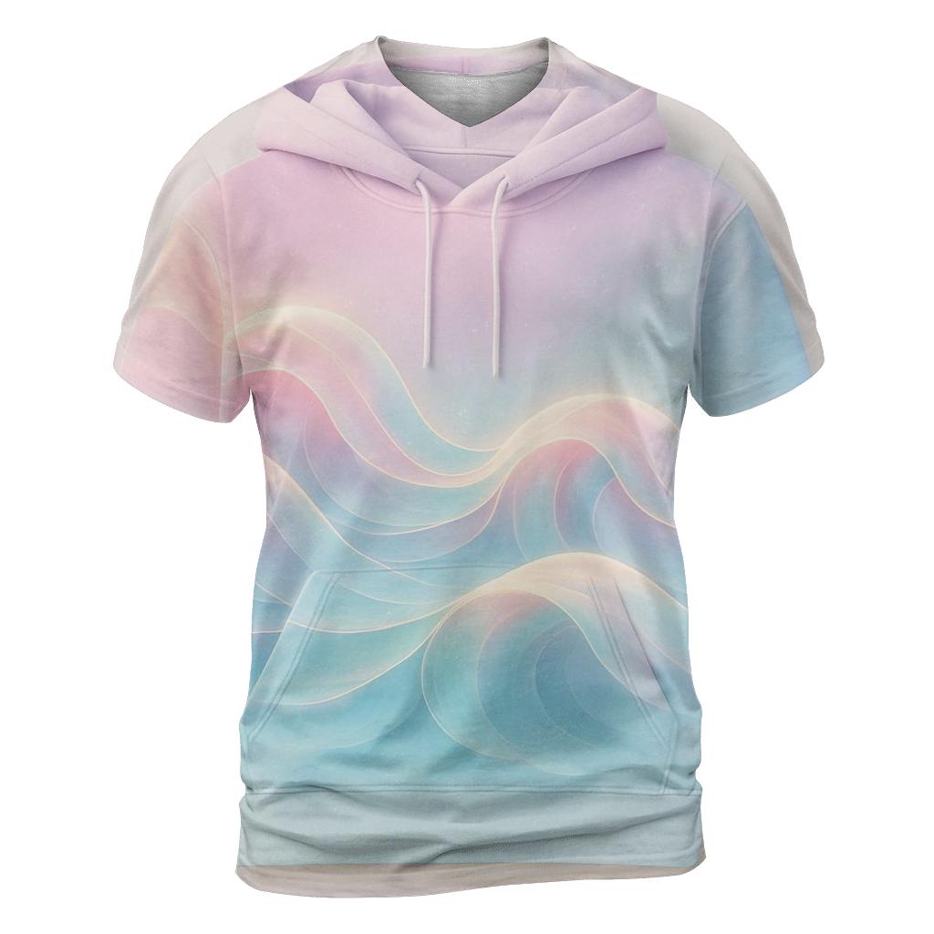 Aurora Wave Gradient unique graphic print tees