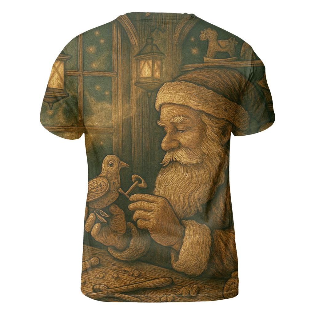 Woodland Toymaker Santa creative print fashion shirts