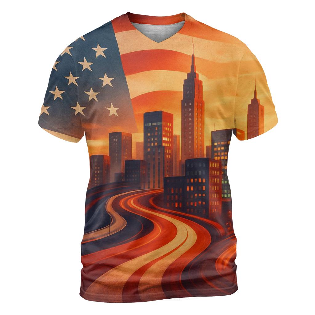 Skylines And Stripes designer pattern shirts