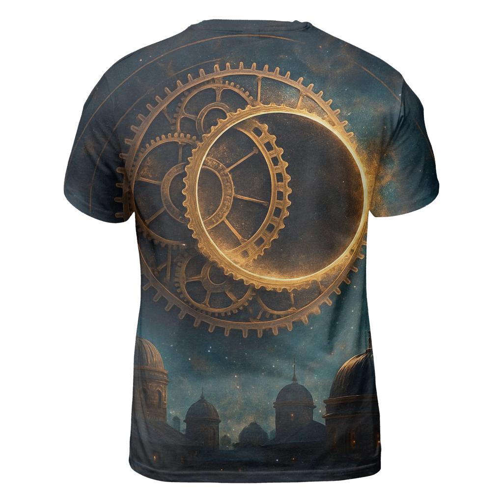 Clockwork Eclipse creative print fashion shirts