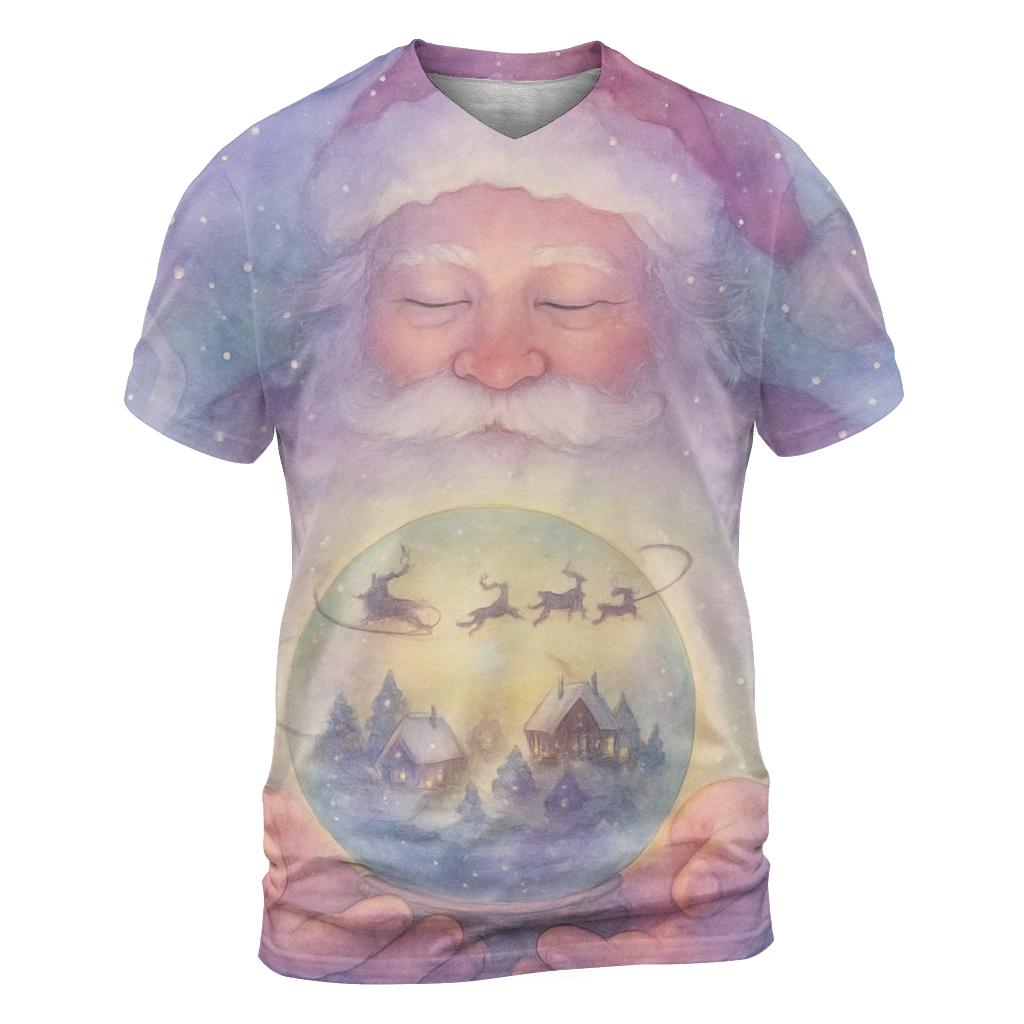 Pocket Planet Santa trendy printed shirt styles