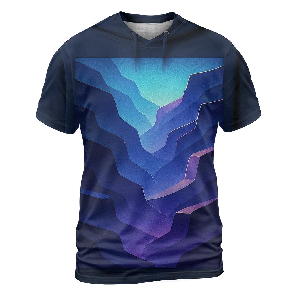 Chromatic Canyon Fade creative print fashion shirts