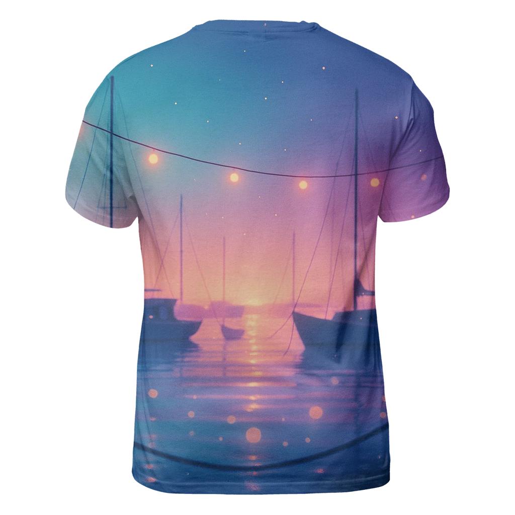Turquoise Harbor Lullaby creative print fashion shirts